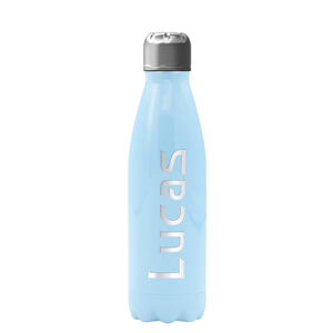 Cuptify Personalized on Pastel Blue Gloss 17 oz Cola Can Bottle