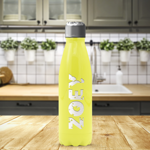 Cuptify Personalized on Sunshine Yellow Gloss 17 oz Cola Can Bottle