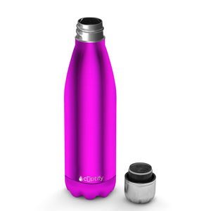 Pink Translucent 17oz Retro Water Bottle