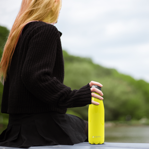 Yellow Gloss 17oz Retro Water Bottle