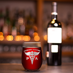 PA Physician Assistant 17oz Stemless Wine Glass