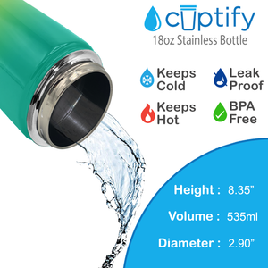 Tropical Ombre 18oz Wide Mouth Water Bottle