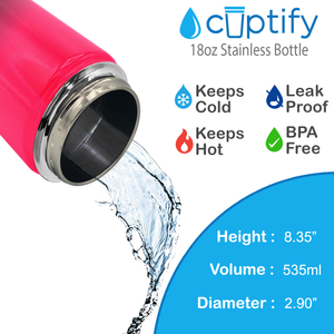 Watermelon Ombre 18oz Wide Mouth Water Bottle