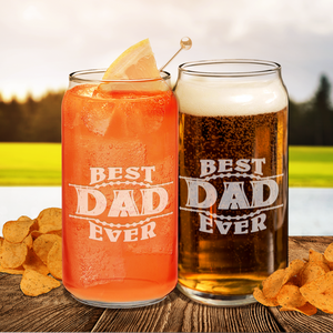 Best Dad Ever Etched on Glass