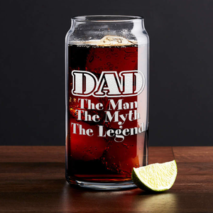 DAD The Man The Myth The Legend Etched on Glass