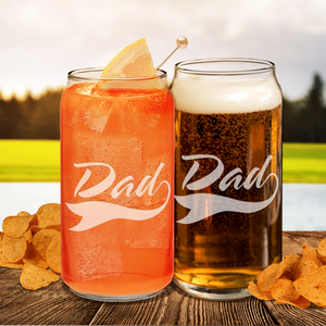 Dad Etched on Glass