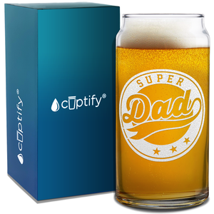 Super Dad Etched on Glass