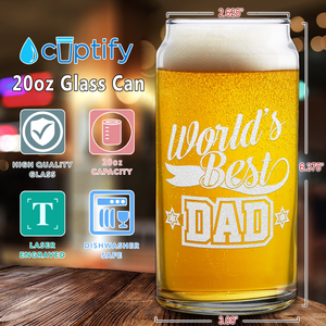 World's Best Dad Etched on Glass