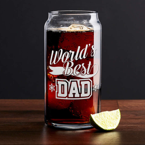 World's Best Dad Etched on Glass