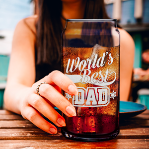 World's Best Dad Etched on Glass