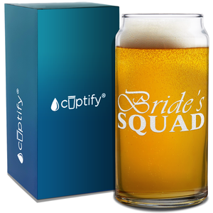 Bride's Squad Etched on Glass
