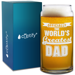Officially World's Greatest Dad Etched on Glass
