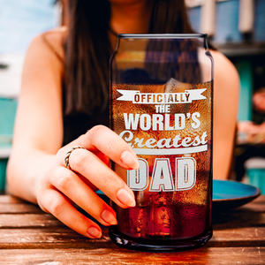 Officially World's Greatest Dad Etched on Glass