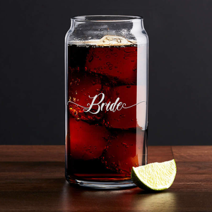 Elegant Bride Etched on Glass