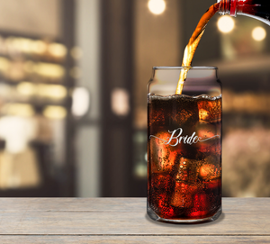 Elegant Bride Etched on Glass