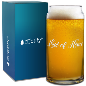 Maid Of Honor Etched on Glass