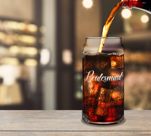 Bridesmaid Etched on Glass