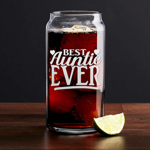 Best Auntie Ever Etched on Glass