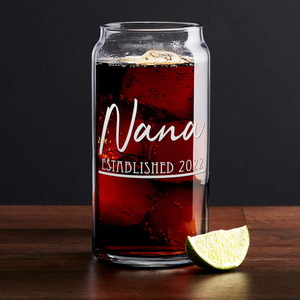 Nana Established 2022 Etched on Glass