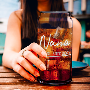 Nana Established 2022 Etched on Glass