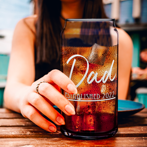 Dad Established 2022 Etched on Glass
