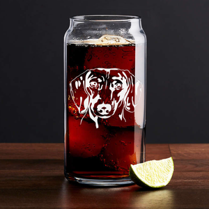 Dachshund Head Glass