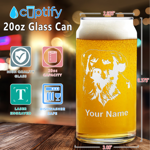 Personalized Golden Retriever Head Glass