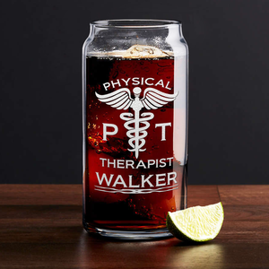Personalized PT Physical Therapist Etched Glass