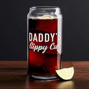 Daddy's Sippy Cup Glass
