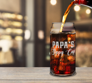 Papa's Sippy Cup Glass