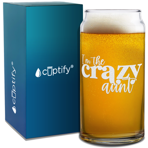 I'm The Crazy Aunt Etched on Glass
