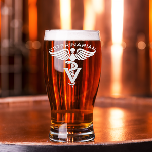 Veterinarian Etched 20 oz Beer Pub Glass