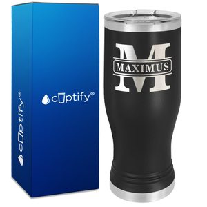 Personalized Vintage Block Engraved on 20oz Pilsner