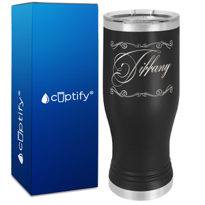 Personalized Scroll Script Engraved on 20oz Pilsner