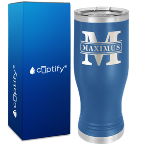 Personalized Vintage Block Engraved on 20oz Pilsner