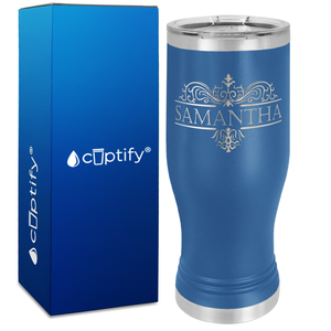 Personalized Vestige Design Engraved on 20oz Pilsner