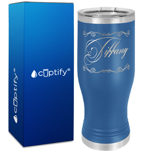 Personalized Scroll Script Engraved on 20oz Pilsner