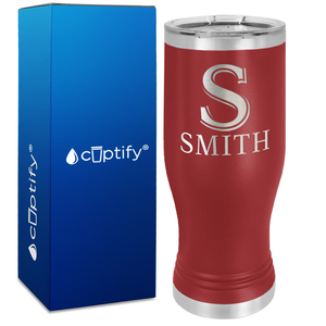 Personalized Monogram Initial and Name Engraved on 20oz Pilsner