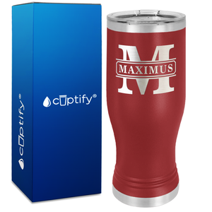 Personalized Vintage Block Engraved on 20oz Pilsner