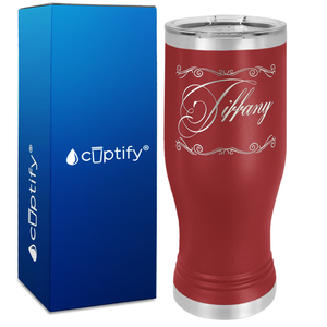 Personalized Scroll Script Engraved on 20oz Pilsner