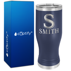 Personalized Monogram Initial and Name Engraved on 20oz Pilsner