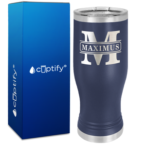 Personalized Vintage Block Engraved on 20oz Pilsner