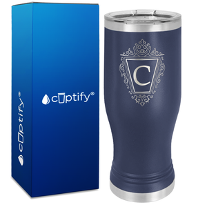 Personalized Classic Crest Engraved on 20oz Pilsner