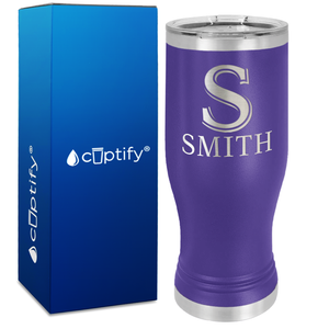 Personalized Monogram Initial and Name Engraved on 20oz Pilsner