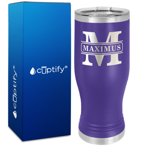 Personalized Vintage Block Engraved on 20oz Pilsner