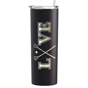 Lacrosse Love Laser Engraved on Stainless Steel Lacrosse Tumbler