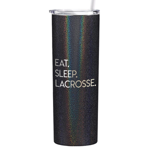 Eat Sleep Lacrosse Laser Engraved on Stainless Steel Lacrosse Tumbler
