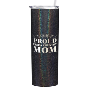 Proud Cross Country Mom Laser Engraved on Stainless Steel Cross Country Tumbler