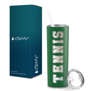 Tennis Laser Engraved on Stainless Steel Tennis Tumbler