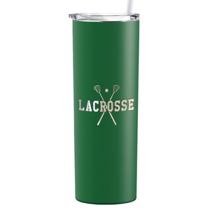 Lacrosse Sticks Laser Engraved on Stainless Steel Lacrosse Tumbler